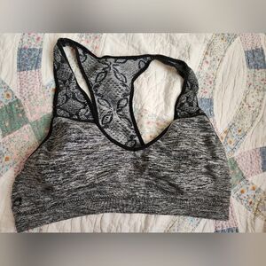 Women's Lace Trim Gray Bralette